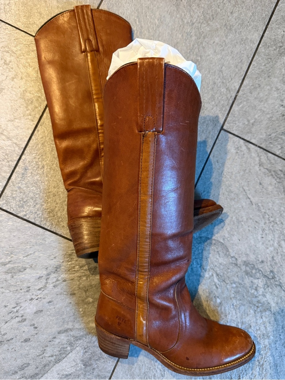 Vintage 1970s Frye Campus Style Leather Boots